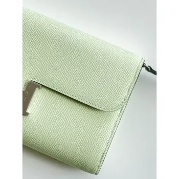 Hermes Constance To Go Wallet in Vert Fizz Epsom Calfskin
