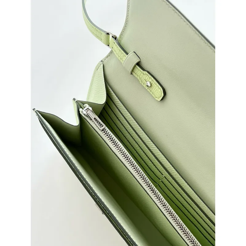 Hermes Constance To Go Wallet in Vert Fizz Epsom Calfskin